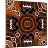 A Illustration Based On Aboriginal Style Of Dot Painting Depicting Difference-deboracilli-Mounted Art Print