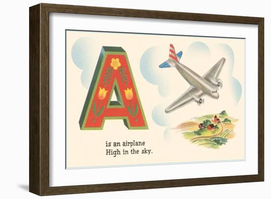 A is an Airplane-null-Framed Premium Giclee Print