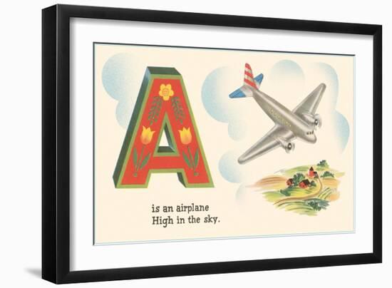 A is an Airplane-null-Framed Premium Giclee Print