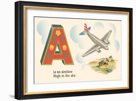 A is an Airplane-null-Framed Premium Giclee Print