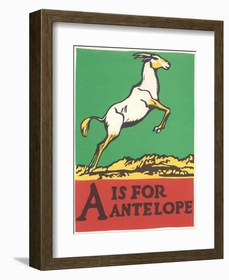 A is for Antelope-null-Framed Art Print