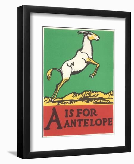 A is for Antelope-null-Framed Art Print