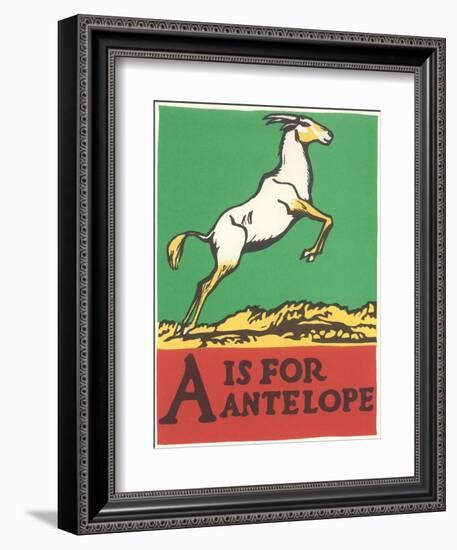 A is for Antelope-null-Framed Art Print