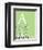 A is for Antlers (green)-Theodor (Dr. Seuss) Geisel-Framed Art Print