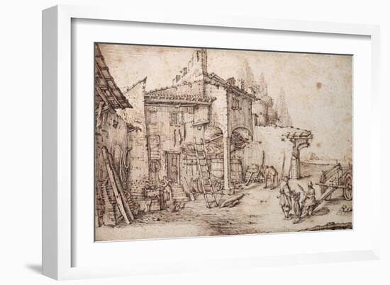 A Italian Farmyard-Jacques Callot-Framed Giclee Print