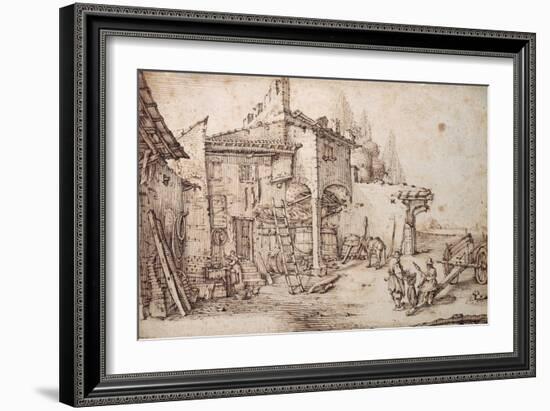 A Italian Farmyard-Jacques Callot-Framed Giclee Print