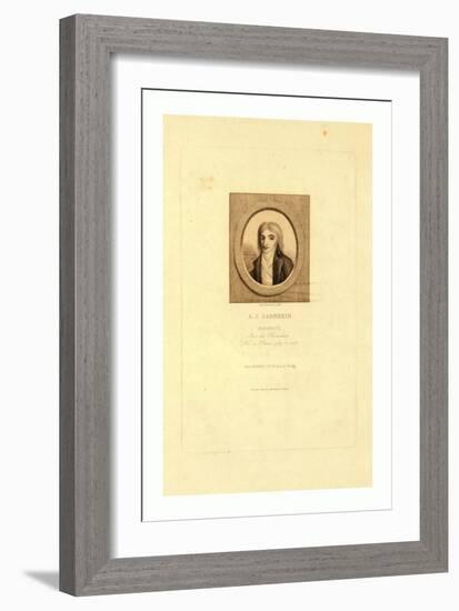 A.J. Garnerin, Aeronaut by Jules Porreau, 1853-null-Framed Giclee Print
