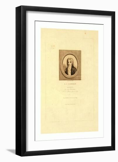 A.J. Garnerin, Aeronaut by Jules Porreau, 1853-null-Framed Giclee Print