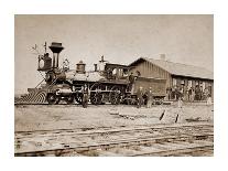 Wyoming Station, Engine 23 on Main Track, May 1868-A^J^ Russell-Art Print