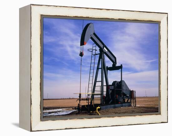 A Jack Pump Used for Oil Extraction-David Parker-Framed Premier Image Canvas