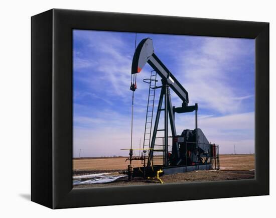 A Jack Pump Used for Oil Extraction-David Parker-Framed Premier Image Canvas