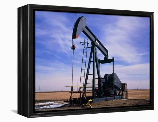 A Jack Pump Used for Oil Extraction-David Parker-Framed Premier Image Canvas