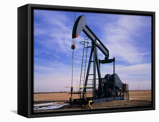 A Jack Pump Used for Oil Extraction-David Parker-Framed Premier Image Canvas