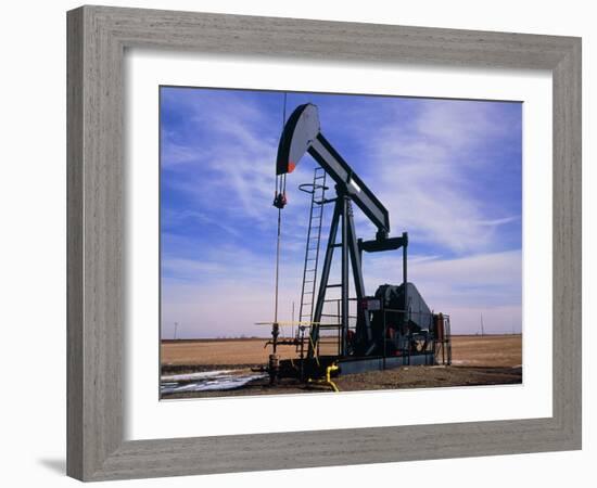 A Jack Pump Used for Oil Extraction-David Parker-Framed Photographic Print