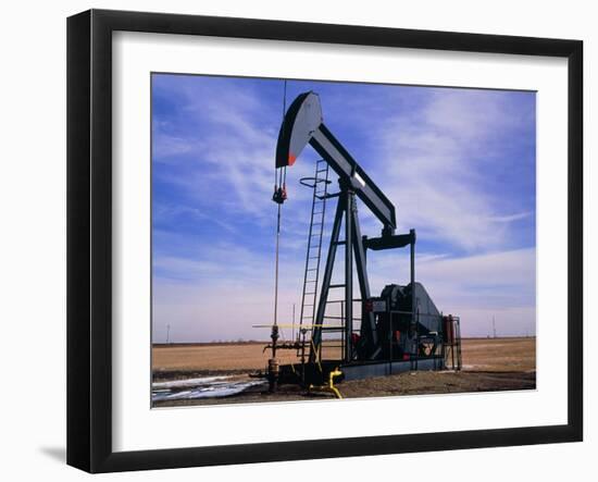 A Jack Pump Used for Oil Extraction-David Parker-Framed Photographic Print