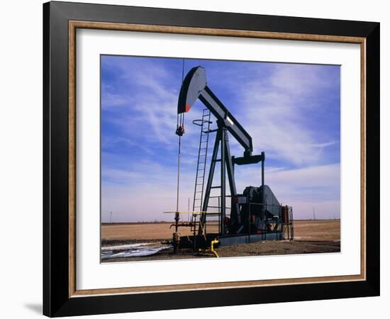 A Jack Pump Used for Oil Extraction-David Parker-Framed Photographic Print