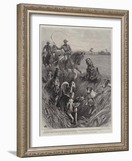 A Jackal Hunt in India, a Strange Sportsman-John Charlton-Framed Giclee Print