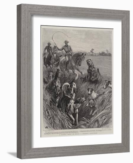 A Jackal Hunt in India, a Strange Sportsman-John Charlton-Framed Giclee Print