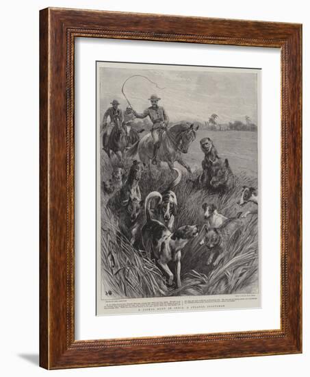 A Jackal Hunt in India, a Strange Sportsman-John Charlton-Framed Giclee Print