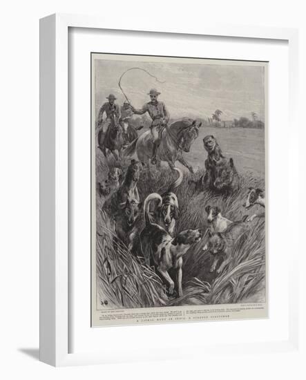 A Jackal Hunt in India, a Strange Sportsman-John Charlton-Framed Giclee Print