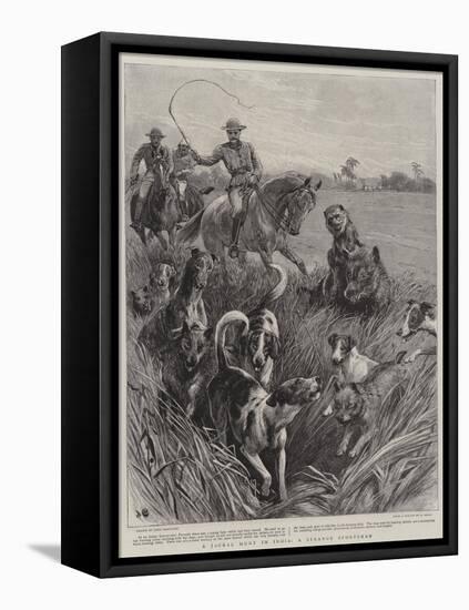 A Jackal Hunt in India, a Strange Sportsman-John Charlton-Framed Premier Image Canvas