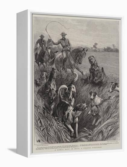 A Jackal Hunt in India, a Strange Sportsman-John Charlton-Framed Premier Image Canvas