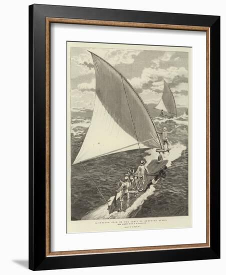 A Jangada Race on the Coast of Northern Brazil-Joseph Nash-Framed Giclee Print