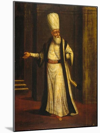 A Janissary Aga, 1737-Jean-Baptiste Vanmour-Mounted Giclee Print