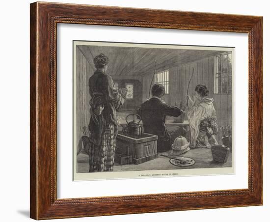 A Japanese Archery House in Jeddo-null-Framed Giclee Print