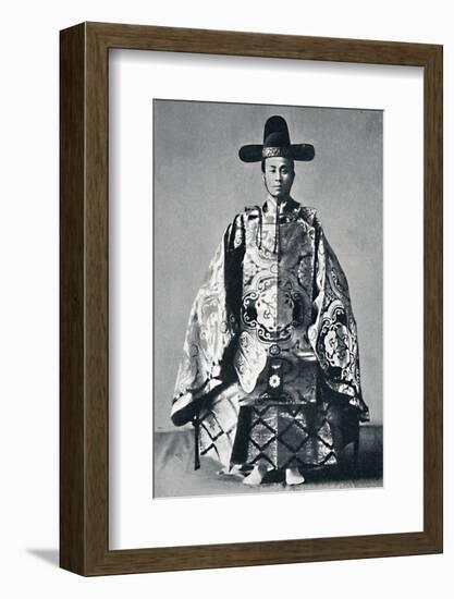 A Japanese court noble in ancient dress, 1902-Unknown-Framed Photographic Print