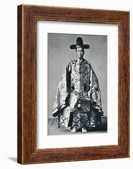 A Japanese court noble in ancient dress, 1902-Unknown-Framed Photographic Print
