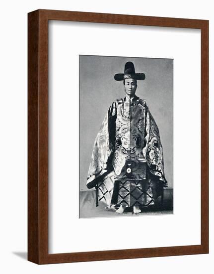 A Japanese court noble in ancient dress, 1902-Unknown-Framed Photographic Print