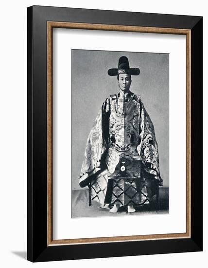 A Japanese court noble in ancient dress, 1902-Unknown-Framed Photographic Print