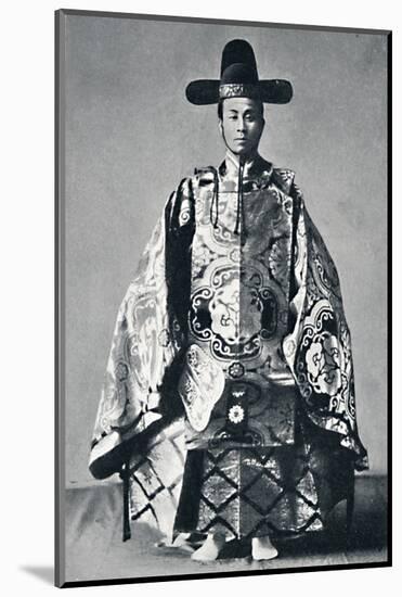 A Japanese court noble in ancient dress, 1902-Unknown-Mounted Photographic Print