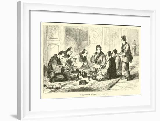A Japanese Family at Dinner-null-Framed Giclee Print