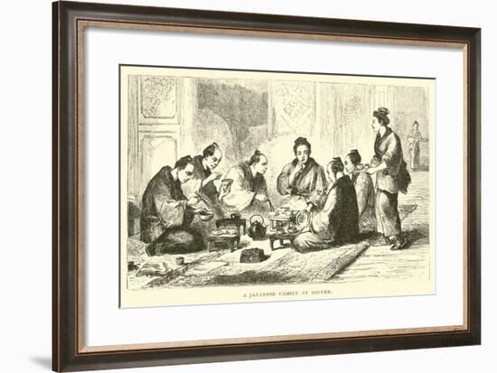 A Japanese Family at Dinner-null-Framed Giclee Print