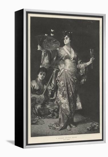 A Japanese Fan-Play Dancer-Nathaniel Sichel-Framed Premier Image Canvas