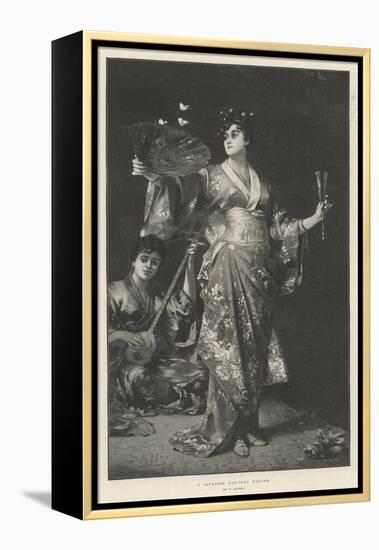 A Japanese Fan-Play Dancer-Nathaniel Sichel-Framed Premier Image Canvas