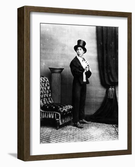 A Japanese Gentleman in Western Garb, 1875-Baron Raimund von Stillfried-Framed Photographic Print