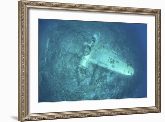 A Japanese Jake Seaplane on the Seafloor of Palau's Lagoon-Stocktrek Images-Framed Photographic Print