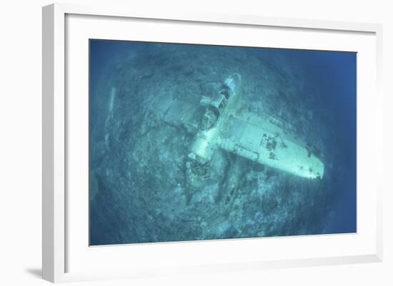 A Japanese Jake Seaplane on the Seafloor of Palau's Lagoon-Stocktrek Images-Framed Photographic Print