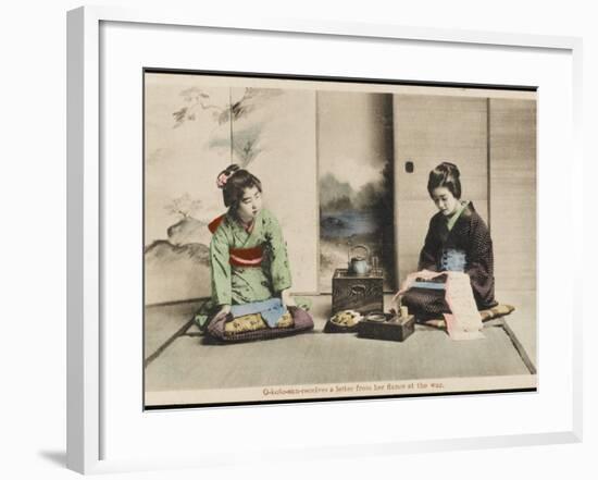 A Japanese Lady and Her Maidservant-null-Framed Photographic Print