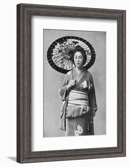 A Japanese lady in walking costume, 1902-Unknown-Framed Photographic Print