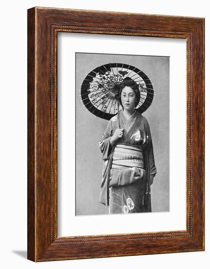 A Japanese lady in walking costume, 1902-Unknown-Framed Photographic Print