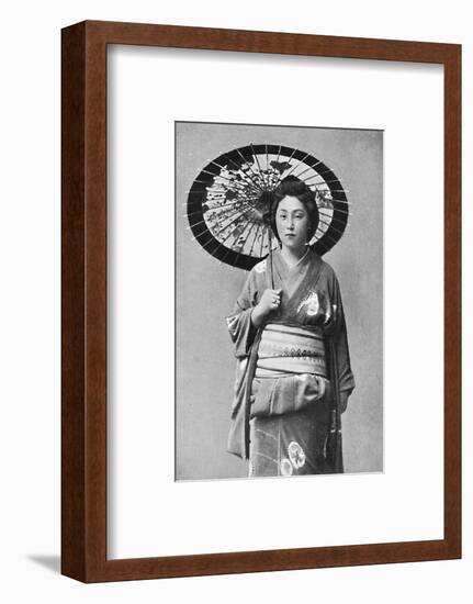 A Japanese lady in walking costume, 1902-Unknown-Framed Photographic Print