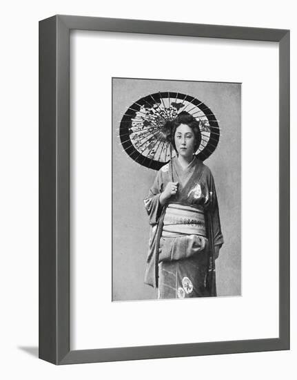 A Japanese lady in walking costume, 1902-Unknown-Framed Photographic Print