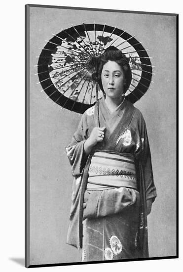 A Japanese lady in walking costume, 1902-Unknown-Mounted Photographic Print