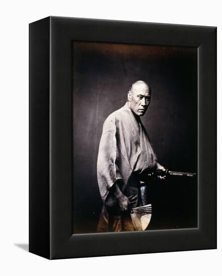 A Japanese Samurai, C.1864-1866-Felice Beato-Framed Premier Image Canvas