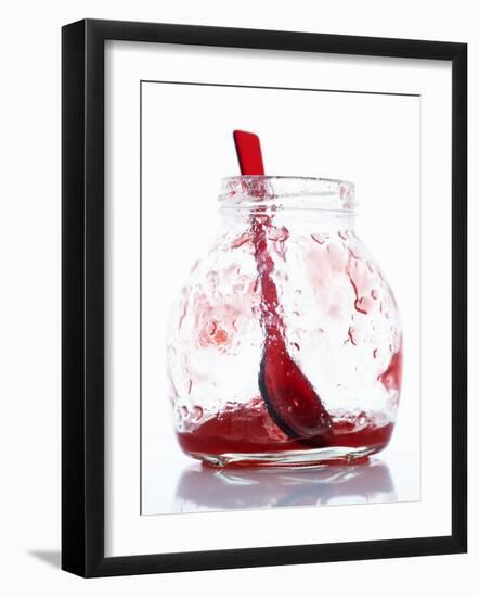 A Jar with Remains of Raspberry Jelly and Spoon-Marc O^ Finley-Framed Photographic Print