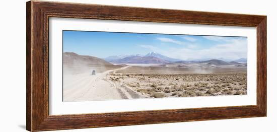 A Jeep on a Road Near the Salar De Uyuni-Alex Saberi-Framed Photographic Print